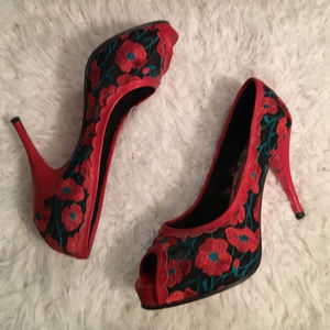 ISO: Red Betsey Johnson "James" heels, 7/7.5/8